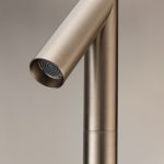inFINE outdoor shower column with particular spout in brushed nickel finishing